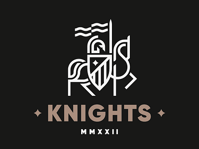 Knights concept horse knight logo