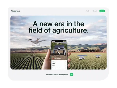 Roboton_landing desktop animation branding design desktop graphic design landing page product product design typeface ui ux webdesign