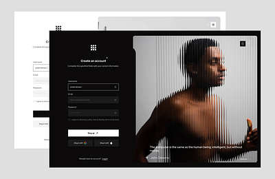 Sing in & Create account graphic design ui