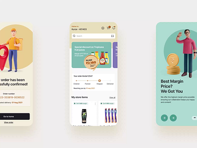 B2B e-commerce app 3d animation clean color concept design ecommerce icon illustration minimal mobileapp motion graphics simple ui uidesign uiux uxdesign vector web web design