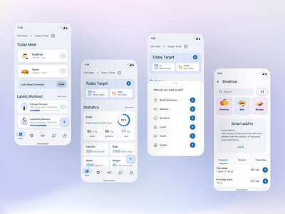 Nutrition App app application food tracking app graphic design health nutrition app ui