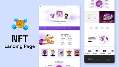 NFT Landing Page blockchain crypto design homepage landingpage nft trendy ui webdesign website