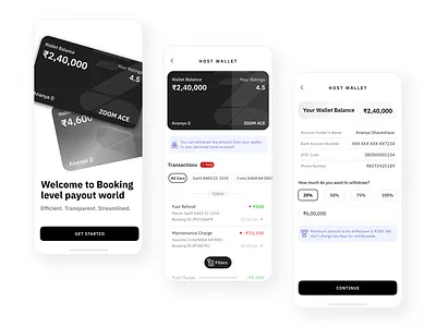 Host Wallet Design branding illustration interface typography ui uiux ux