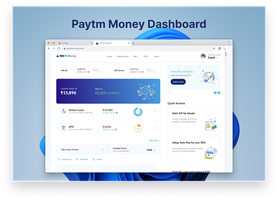 Paytm Money | Mutual Fund Website dashboard fintech graphic design investmetn mutual fund product product design startups uiux design wealth management web app website
