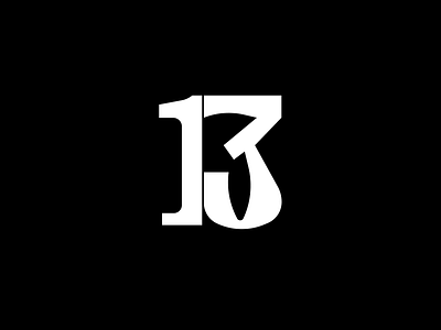 13 13 branding design graphic design illustration logo luck numbers typography vector