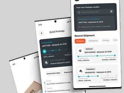 Tracking Mobile App app design mobile package shipment shipping tracking ui ux