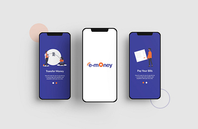 E-Money Mobile App UI/UX Design app design landing page landing page design mobile app design mobile app ui design responsive ui design ui ui ux ux design