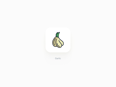 Garlic icon art cute food garlic icon icon set iconography icons illustration logo sticker vector vegetable