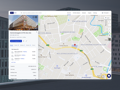 Commercial real estate data analytics platform map property property tech ui ux