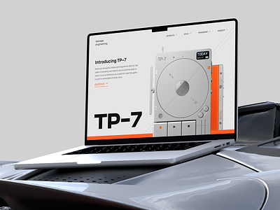 🎙️ TP-7 Product Page clean clean website cool landing page product page recorder teenage engineering tp 7 ui uiux website