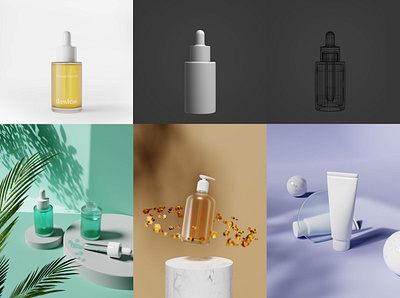 Cosmetics 3D product renders for ecommerce website | Flawless 3d 3d website animation blender branding cosmetic design ecommerce ecommerce landing illustration motion graphics product product render render shopify ui