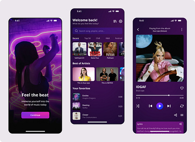 Music Player App UI app branding design music musicapp ui uiux ux