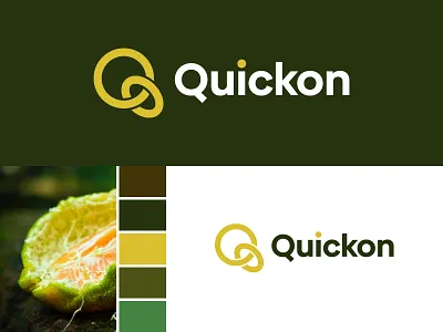 Quickon logo design with color guide brand identity design branding chain logo color guide design flat logo flat minimal logo letter q logo logo design logo designer logos minimalist logo modern logo professional logo q logo q logo design q wordmark team work unique