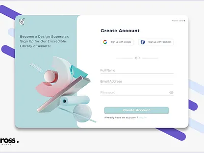 Sign up page design figma ui
