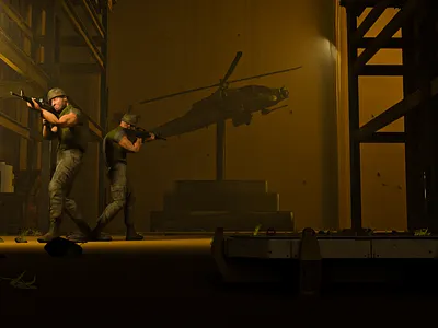 Military Base 3D Art 3d graphic design