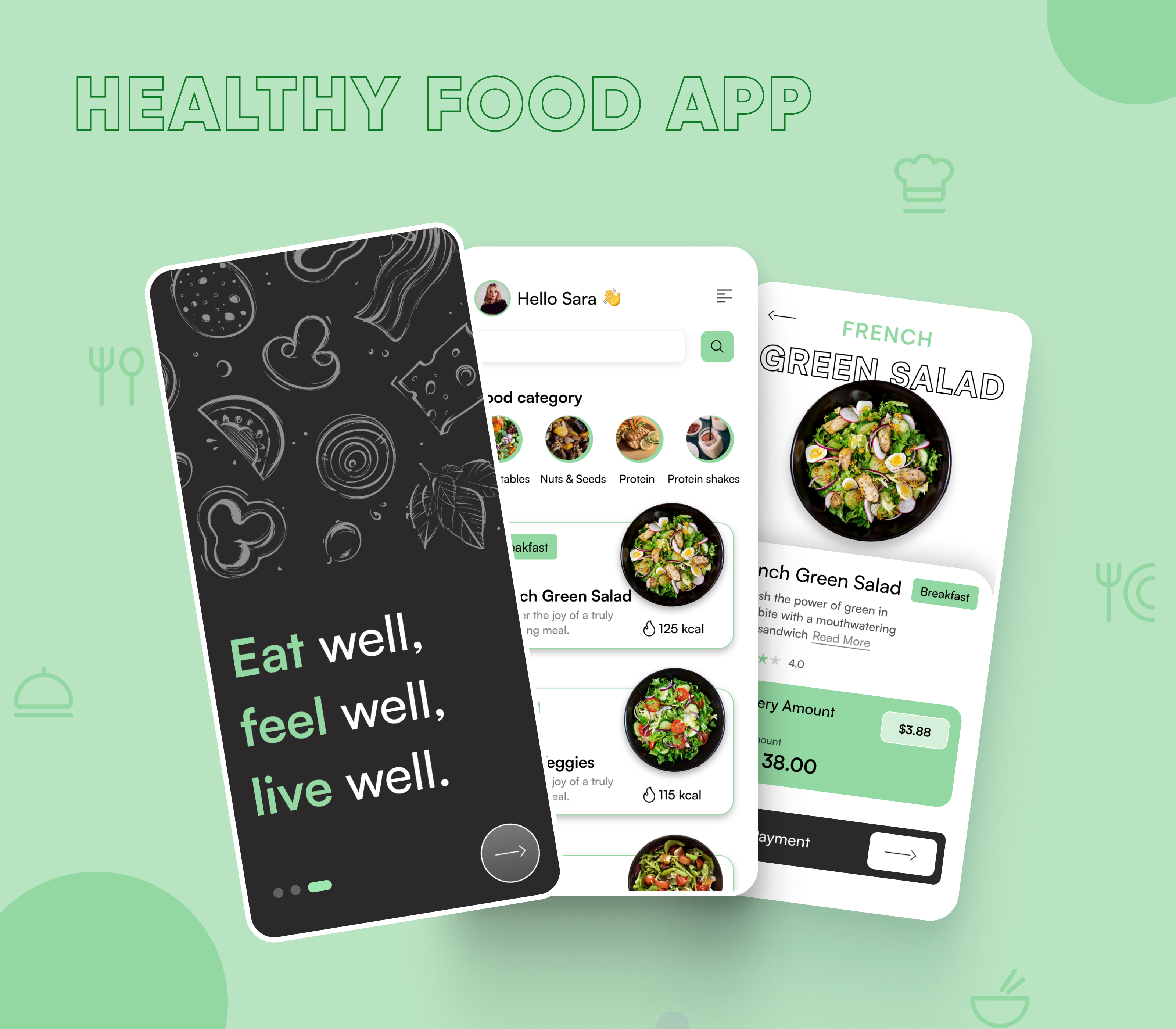 Healthy Food Delivery App UI app design app designer app ui app ux behance daily design daily ux designer designers dribbble figma ui ui bucket ui design ui designer ui inspiration ui trends uiux ux design ux designer