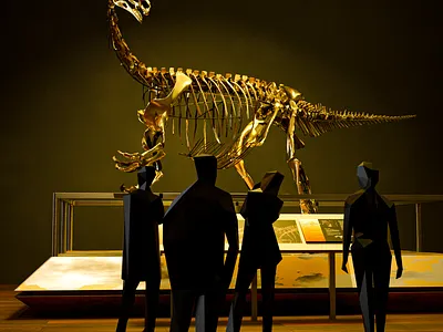 Bone Exhibit 3D Art 3d graphic design motion graphics