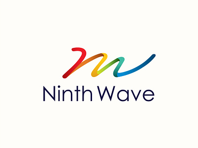 Ninth Wave Logo Design. branding colorful creative design font gradient graphic design logo logodesign logodesigner logoinspiration logomaker logomark logos logotype multicolor n nw w wave