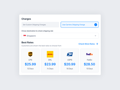 Shipping Charges Settings delivery features landing page log in product saas ship shipping ui ux web xgenious