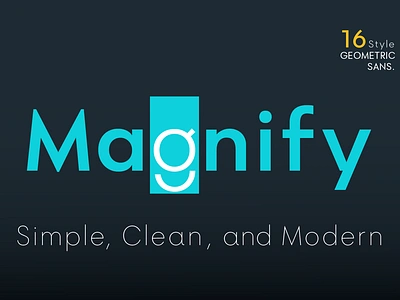 Magnify Sans Serif Font app book branding design editorial geometric sans graphic design illustration logo stylish ui