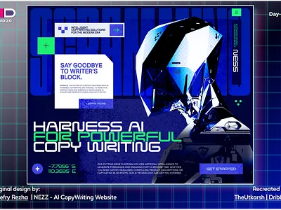 BuiLD2.0 : 90-day challenge; Day-7 blockbuster bold branding build design designdrug futurism neo futurism ui watchmegrow web design website