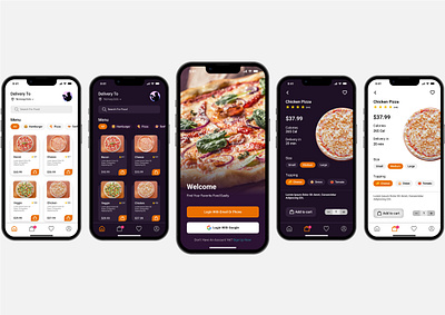 Food Delivery App app branding food delivery ios mobile ui user flow ux