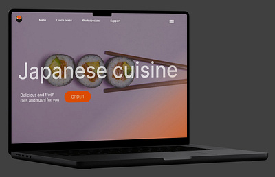 Landing for "Japanese cuisine" app branding de design graphic design landing ui ux web