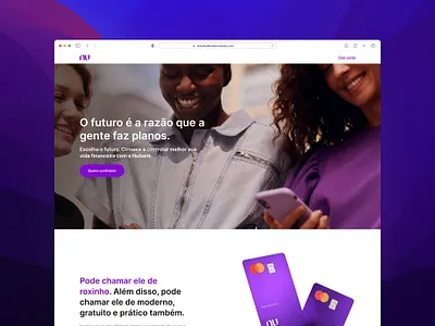 Landing Page NuBank Webflow design ui ux