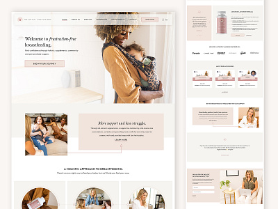 Holistic Supplement Website Rebrand branding female empowerment luxury mom motherhood pink premium web design