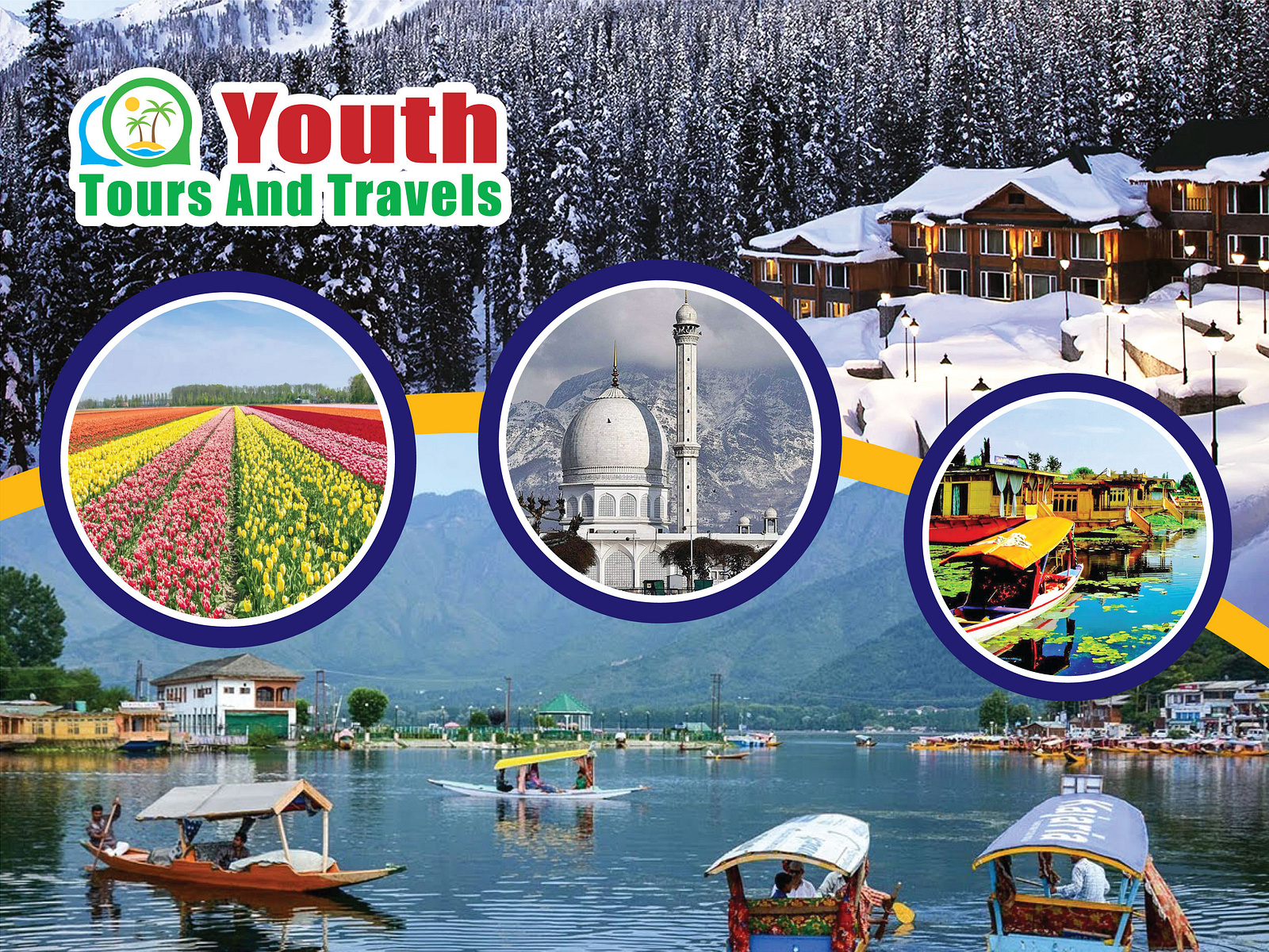 Kashmir travel flyer by Touhid on Dribbble