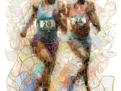 Paris 2024: Running 2024 collage illustration olympic games paris 2024 photocollage photomosaic running visualdesign