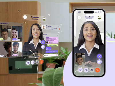 Case Study: AR Social Network App animation app design application ar augmented reality communication design graphic design interaction design interface mobile mobile app mobile design motion graphics social social network ui user experience user interface ux
