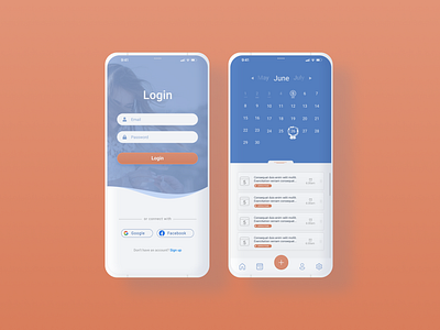 Something Blue - Wedding planning app calendar colorexercise conceptapp design figma login loginpage neumorphic ui ui design vector weddingplanner