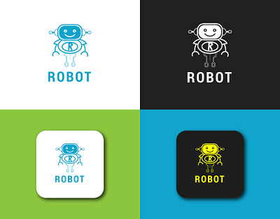 Robot or Artificial logo design artificial brand identity gradientlogo graphic design logoconcept logoidea technology ui