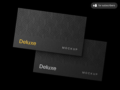 Deluxe Business Card Mockup branding business card clean corporate download embossing foil gold identity minimal mockup pixelbuddha psd silver template