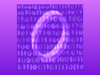 Number 0 36daysoftype code design illustration procreate procreate app purple zero