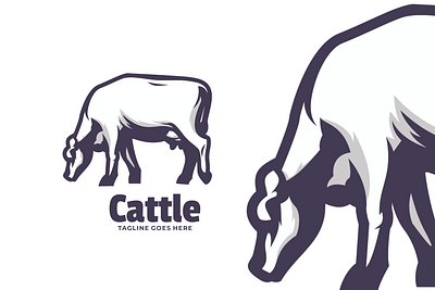 Cattle animal branding cute mascot design graphic design illustration logo ui vector
