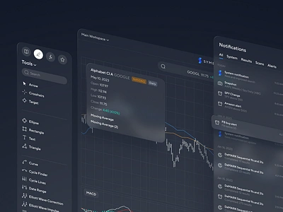 Symbolik — Stock Market Analytics Application Spatial Concept business website design landing landing page landingpage page site ui user interface ux web web design web designer web page web site webdesign webpage website website designer websites