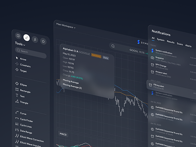 Symbolik — Stock Market Analytics Application Spatial Concept web design
