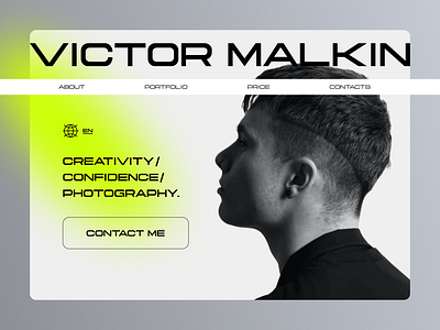 Portfolio website | Photographer landing page ui user interface ux web design website