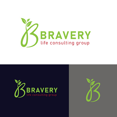 Bravery life consulting minimalist logo design template branding business logo design graphic design green text logo illustration logo minimal logo modern logo ui