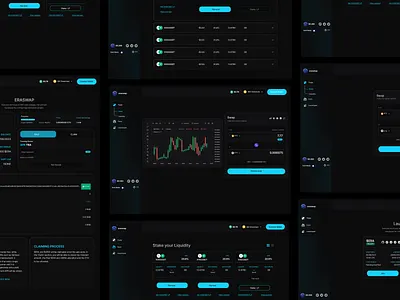New interface for EraSwap blue crypto dark mode minimal product design ui web3 web3 design webdesign