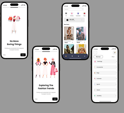 Fashion icon design graphic design ui ux