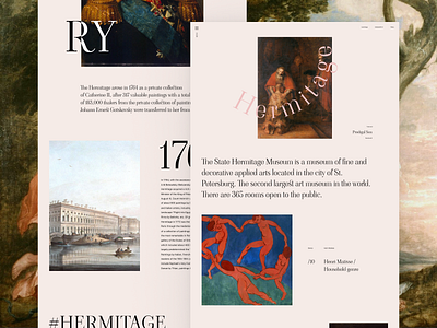 (Archive) Hermitage Museum Website Design aesthetics design graphic design inspiration minimalist minimalistic museum typography ui ux uxui web web design webdesign