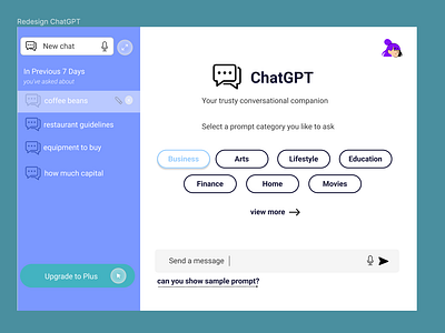 Redesigning ChatGPT chat ui