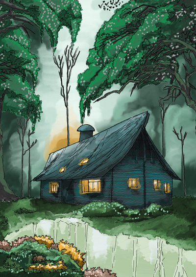Cabin In The Woods design graphic design illustration