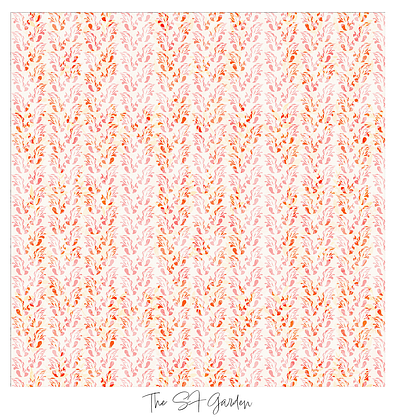 12 flowers illustration pattern design peach pink red san francisco japanese garden