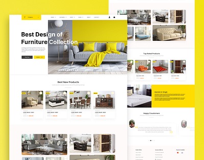 E-commerce Furniture Home Page graphic design product design ui uiux