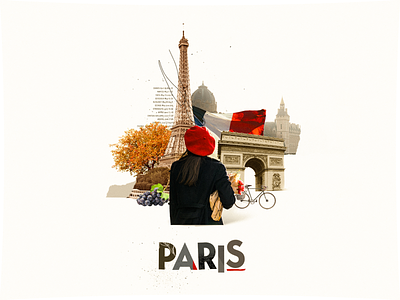 Paris animation bicycle collage collage art collage digital collage maker collageart design eiffel flag french graphic graphicdesign illustration paris tower