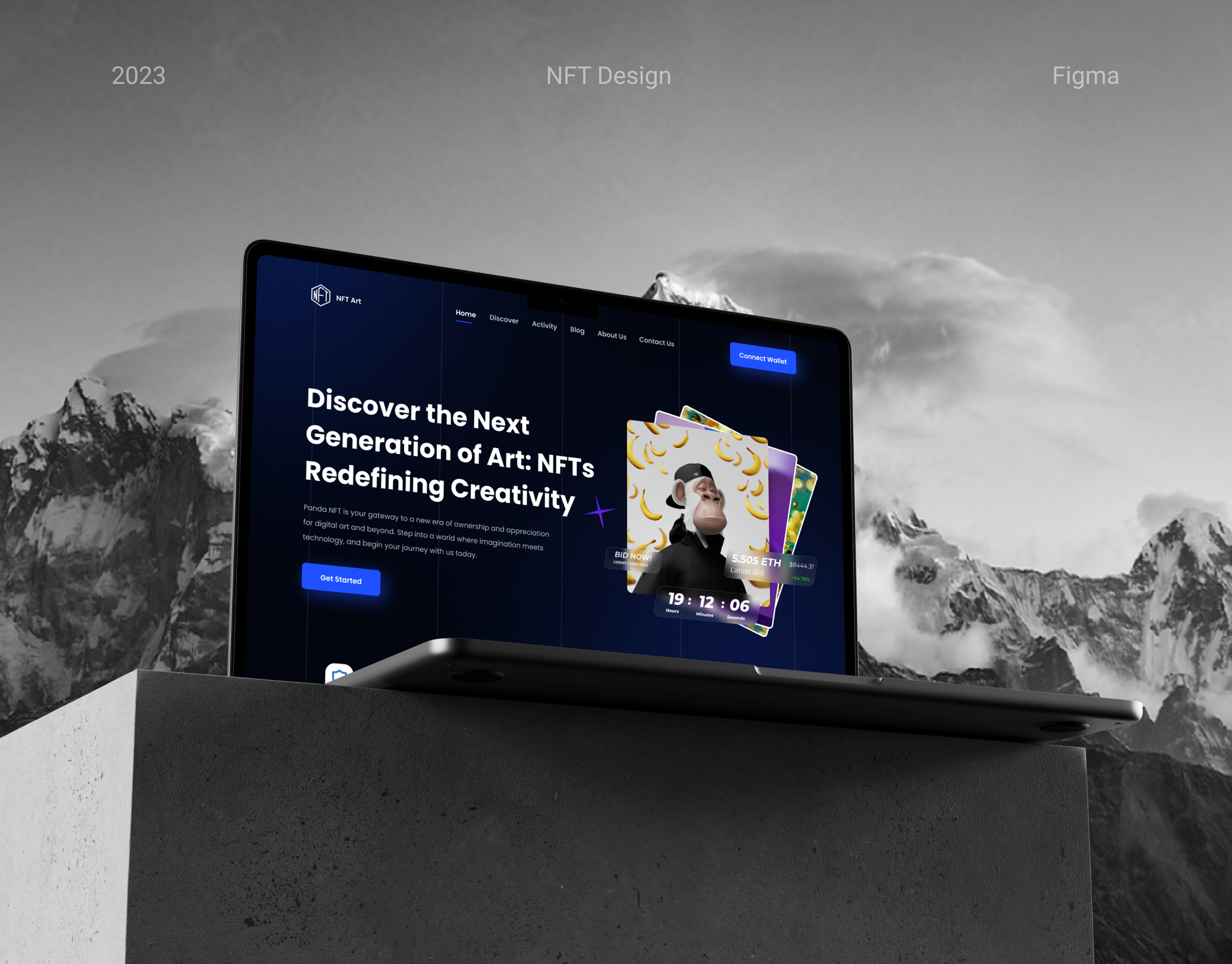 NFT Marketplace Product UX/UI Design (Landing Page) animation blockchain branding clean ui crypto art cryptocurrency daily ui dark ui digital nft graphic design landing page nft nft marketplace nft website token ui ux web web 3.0 web design
